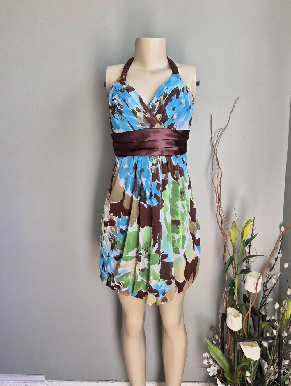 Y2k Trixxi Vintage Halter Dress Size L